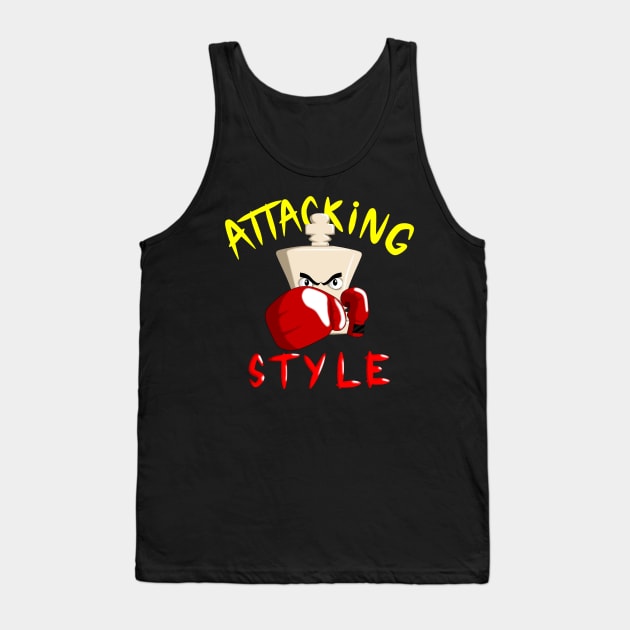 Chess King Attacking Style Tank Top by BadassChess